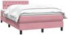 vidaXL Boxspringbett mit Matratze Rosa 120x220 cm Samt 3316544 Bild 3