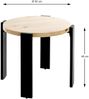 Beistelltisch >54463< in eiche, schwarz, MDF, Metall - 46x50cm (HxD) Bild 2