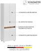 Schildmeyer Hochschrank 701514 Cosmo, 57 x 164,5 x 33 cm (BxHxT), weiß Bild 2