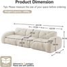 3-Sitzer Modulsofa H 76 x T 281 x B 95 cm aus Chenille in Weiß, rahmenloses Sofa Bild 5