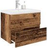 Waschbeckenunterschrank, Badschrank, Unterschrank mit Einbaubecken und Wasserhahn j214p Bild 2