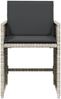 vidaXL Gartenstühle mit Kissen 4 Stk. Hellgrau Poly Rattan 364988 Bild 5