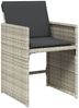 vidaXL Gartenstühle mit Kissen 4 Stk. Hellgrau Poly Rattan 364988 Bild 4