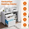 SURFOU Rollcontainer Schreibtisch Büromöbel Druckerschrank Büro Schrank, Schreibtisch Schrank auf Rollen Rollschrank Kommode mit Rollen Bild 3