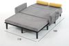 2-Sitzer Multiform Sofa in Grau H 85 x T 133.5 x B 77 cm aus Cord mit verstellbarer Rückenlehne und Schlaffunktion Bild 5