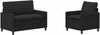 vidaXL Sofa Set 2 pcs Schwarz Samt 3417030 Bild 2