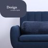 Kissenrolle XXL ( 70cm x Ø22cm ) - Cord Optik Mitternachtsblau Bild 5