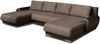 Wohnlandschaft mit Schlaffunktion Faris U-Form - Couch, Schlafsofa mit Bettkasten, Couchgranitur mit Bettfunktion, Big Sofa, Bettsofa (Dunkelgrau (Kronos 22)) Bild 2