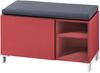 Sitzbank >Redditch< in Rot aus Kunststoff - 80x48x39cm (BxHxT) Bild 4