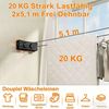 wohnTRAUM24 Wand-Wäscheleine Ausziehbare Wäscheleine Innen Zwei Linien Nicht Durchhängende, Wäscheleinen für Balkon Waschküche Hotel Badezimmer Schlafzimmer Bild 2