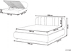 Bett mit Stauraum CAMPAN Stoff Hellbeige 180 x 200 cm Bild 2