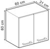 Vicco Küchenschrank Küchenzeile R-Line, Bordeaux Hochglanz, Hängeschrank 60 cm Bild 3