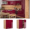 Vicco Küchenschrank Küchenzeile R-Line, Bordeaux Hochglanz, Hängeschrank 60 cm Bild 2