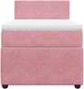 vidaXL Boxspringbett mit Matratze Rosa 100x200 cm Samt 3287661 Bild 4