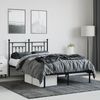 vidaXL Bettgestell mit Kopfteil Metall Schwarz 135x190 cm 353536 Bild 4