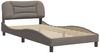 vidaXL Bettgestell ohne Matratze "Hvar" Taupe 100x200 cm Stoff 3207755 Bild 3