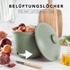 RÖMERTOPF Römertopf Frische-Topf MAXI - Zwiebeln Aufbewahrung 2,8 Liter Grün, (Set), aus Naturton Bild 4