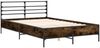 vidaXL Bettgestell Räuchereiche 120x200 cm Holzwerkstoff und Metall 3280039 Bild 3