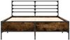 vidaXL Bettgestell Räuchereiche 120x200 cm Holzwerkstoff und Metall 3280039 Bild 4