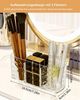 SURFOU Organizer Schminktisch Organizer Make Up Pinselhalter Kosmetik Aufbewahrung (Make-up Organizer, Kosmetikpinselhalter, Kristall Acryl Aufbewahrung, 2 St, 3 Fächern Make-uppinsel-Aufbewahrungsbox), für Büros, Badezimmer, Küchen, Schlafzimmer Bild 3