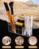 SURFOU Organizer Schminktisch Organizer Make Up Pinselhalter Kosmetik Aufbewahrung (Make-up Organizer, Kosmetikpinselhalter, Kristall Acryl Aufbewahrung, 2 St, 3 Fächern Make-uppinsel-Aufbewahrungsbox), für Büros, Badezimmer, Küchen, Schlafzimmer Bild 4