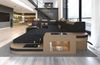 Wohnlandschaft Wave XXL in Stoff - Strukturstoff - schwarz-sandbeige - Links Bild 2