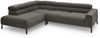 KAWOLA Sofa DELIA Ecksofa Feincord anthrazit mit motorischem Sitzvorzug Recamiere links 74 x 219 x 276 cm Bild 3