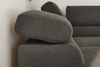 KAWOLA Sofa DELIA Ecksofa Feincord anthrazit mit motorischem Sitzvorzug Recamiere links 74 x 219 x 276 cm Bild 4