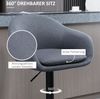 Barhocker 54 x 54 x 112 cm – höhenverstellbar, 360° drehbar, mit Fußstütze in Dunkelgrau Bild 3