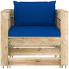 vidaXL 2-tlg. Garten-Lounge-Set mit Kissen Grün Imprägniertes Holz 3074541 Bild 3
