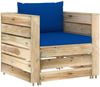 vidaXL 2-tlg. Garten-Lounge-Set mit Kissen Grün Imprägniertes Holz 3074541 Bild 2