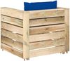 vidaXL 2-tlg. Garten-Lounge-Set mit Kissen Grün Imprägniertes Holz 3074541 Bild 5
