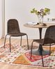 Esszimmerstuhl 2er Set ROXTON Rattan Dunkelbraun Bild 3