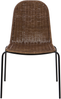 Esszimmerstuhl 2er Set ROXTON Rattan Dunkelbraun Bild 5