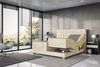 MEBLINI Boxspringbett Elektrisch EDISON 120x200 cm mit Bettkasten - H3/Beige Samt Polsterbett - Doppelbett mit Toppers & Taschenfederkern-Matratzen Bild 2