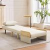 Sessel Leinen 3-in-1 mit drehbarem Tablett,88x66x74.5 cm,Relaxsessel mit 6-stufiger Rückenlehne & Massivholz Bild 5