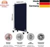 Rheinland Möbel FocusWall STWR1018 – Akustik-Stellwand 1000×1800 mm in Stofffarbe Ocean inkl. Rollen – Mobile Schreibtisch-Trennwand für Büro & Homeoffice – Schallschutz – Made in Germany Bild 2