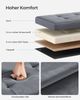 Songmics Sitzbank mit Stauraum aus Samt, klappbare Sitztruhe, 2 extra Aufbewahrungsboxen, 38 x 110 x 38 cm, bis 300 kg belastbar, für Flur, Wohnzimmer, Schlafzimmer, schiefergrau LSFDE277G01 Bild 4