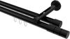 Innenlauf-Gardinenstangen-Set Siteno Elanto 160 cm, 2-läufig, 20 mm Ø Schwarz Bild 1