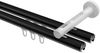 Innenlauf-Gardinenstangen-Set Siteno Elanto 160 cm, 2-läufig, 20 mm Ø Schwarz Bild 3