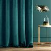 Eurofirany 'VILLA' Vorhang, Samtvorhänge, Velours Blickdicht, Dunkeltrürkis, Jade, KRÄUSELBAND, H270 x B140 cm (1er Pack) Bild 2