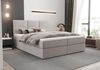 B&B Home 'Mallorca' Boxspringbett mit Bettkasten, Samt, Creme, 140x200 cm Bild 2