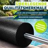 tillvex Pool Solarfolie Rund 488 cm - Schwarz Solarplane Solarheizung Solarabdeckplane Poolheizung Wärmeplane Bild 3
