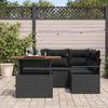 vidaXL Garten Essgruppe mit Kissen 5 pcs Schwarz und Braun 3349708 Bild 3