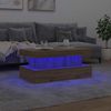 Couchtisch, Sofatisch mit LED-Leuchten Artisan-Eiche 90x50x40 cm Bild 4