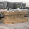 Couchtisch, Sofatisch mit LED-Leuchten Artisan-Eiche 90x50x40 cm Bild 5