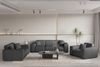 Sofa Designersofa CELES PREMIUM 2-Sitzer in Stoff Scala Anthrazit Bild 3