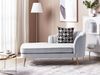 Chaiselongue Samtstoff hellgrau rechtsseitig ALLIER Bild 3