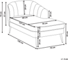Chaiselongue Samtstoff hellgrau rechtsseitig ALLIER Bild 2