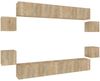 8-tlg. TV-Schrank-Set Sonoma-Eiche Holzwerkstoff [3114224] Bild 2